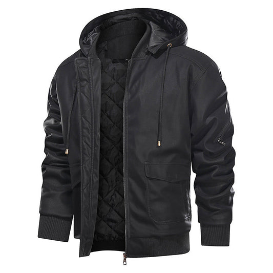 Marziano Giacca in pelle colore Nero, immagine 1