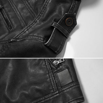Engine Giacca in pelle colore Nero, immagine 4