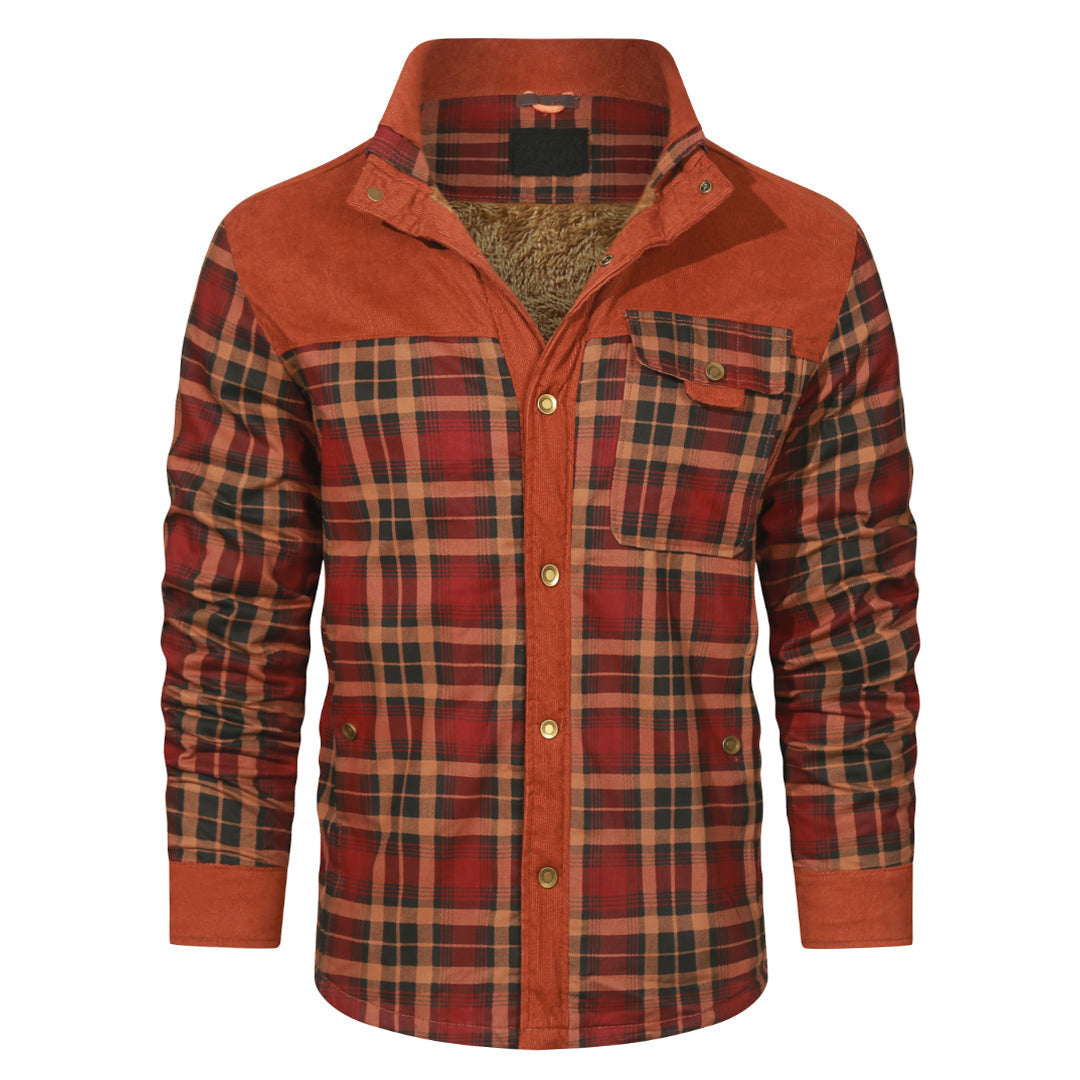 Giacca camicia a quadri colore Rosso classico, immagine 2
