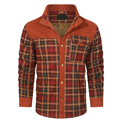 Giacca camicia a quadri colore Rosso classico, immagine 2