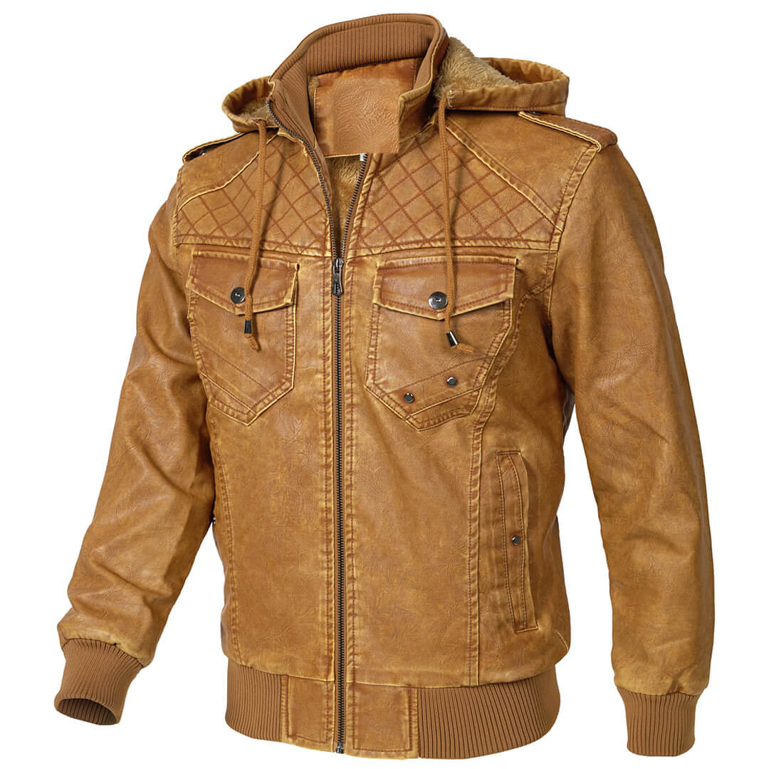 Luxury Giacca in pelle colore Cuoio, immagine 2