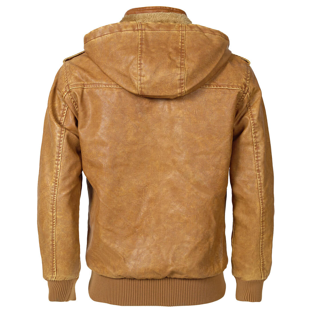 Luxury Giacca in pelle colore Cuoio, immagine 3