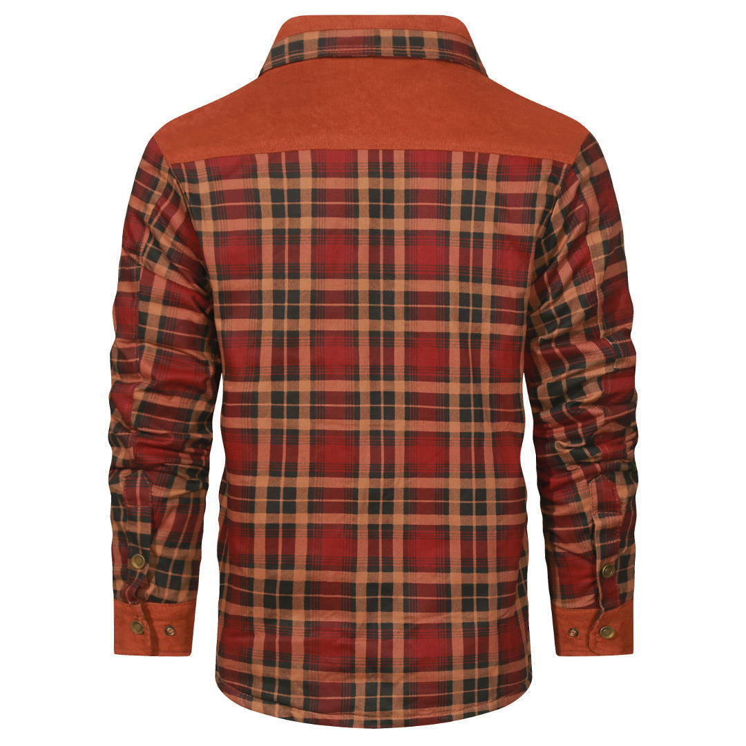 Giacca camicia a quadri colore Rosso classico, immagine 3