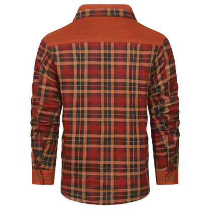 Giacca camicia a quadri colore Rosso classico, immagine 3