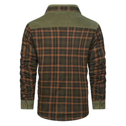 Giacca camicia a quadri colore Verde bosco, immagine 3