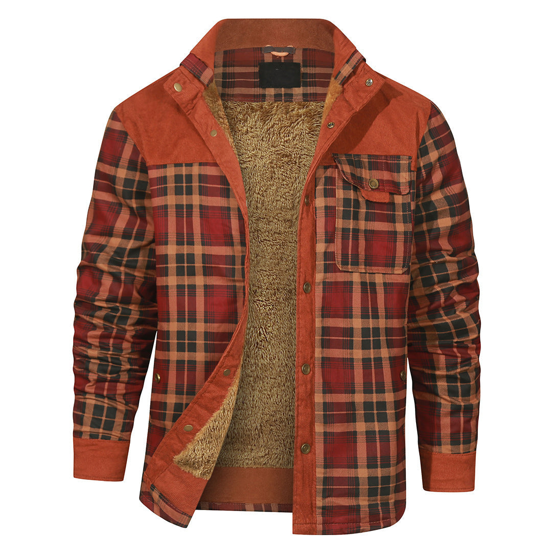 Giacca camicia a quadri colore Rosso classico, immagine 1
