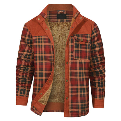 Giacca camicia a quadri colore Rosso classico, immagine 1