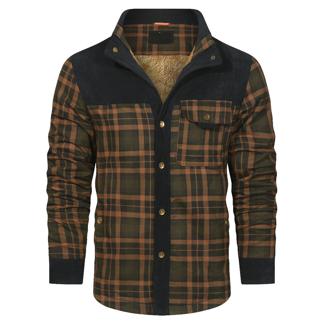 Giacca camicia a quadri colore Blu navy Sandstorm, immagine 2