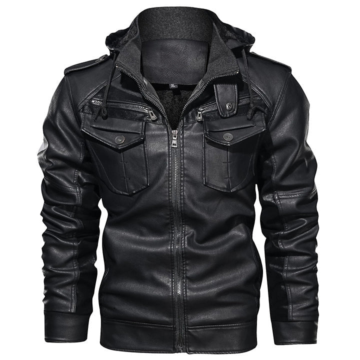 Titan Giacca in pelle colore Nero, immagine 1