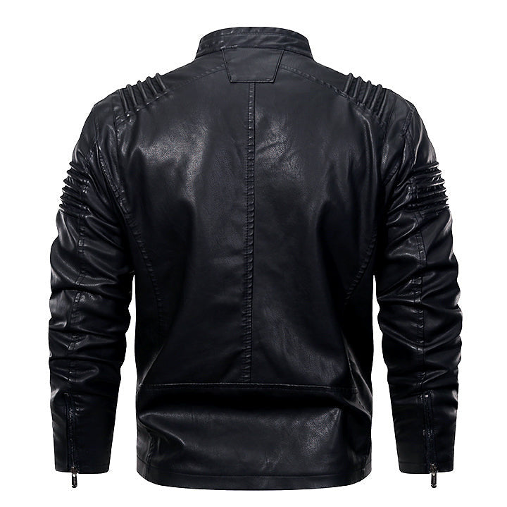 Kingdom Giacca in pelle colore Nero, immagine 2
