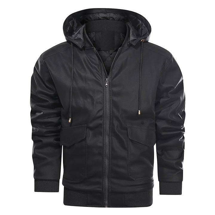 Marziano Giacca in pelle colore Nero, immagine 2