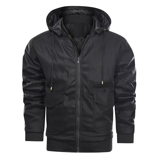 Marziano Giacca in pelle colore Nero, immagine 2