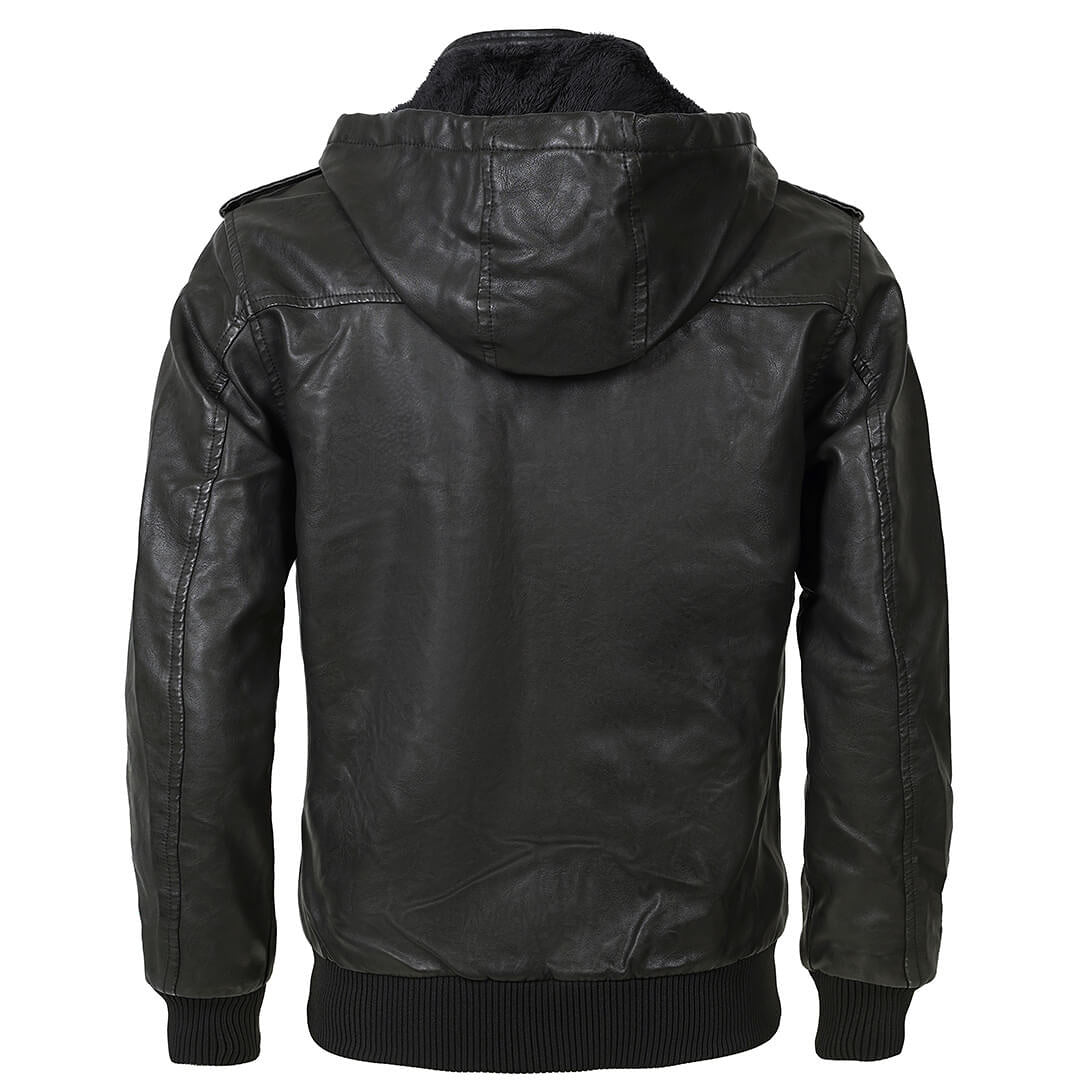 Luxury Giacca in pelle colore Nero, immagine 2