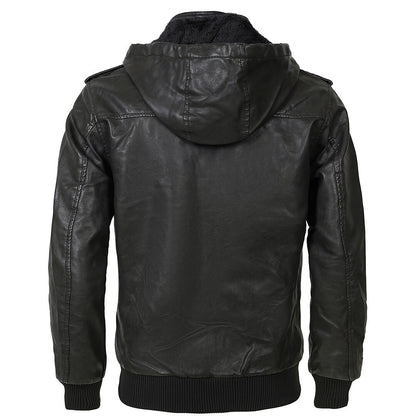 Luxury Giacca in pelle colore Nero, immagine 2