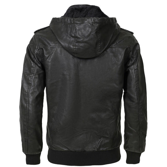 Luxury Giacca in pelle colore Nero, immagine 2