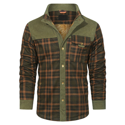 Giacca camicia a quadri colore Verde bosco, immagine 2