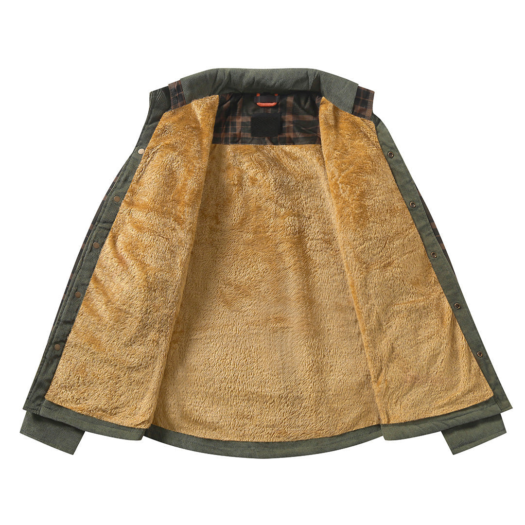 Giacca camicia a quadri colore Verde bosco, immagine 4