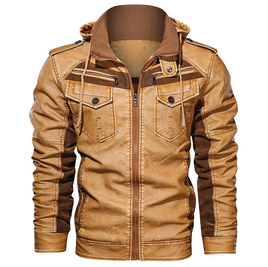 Titan Giacca in pelle colore Cuoio, immagine 1