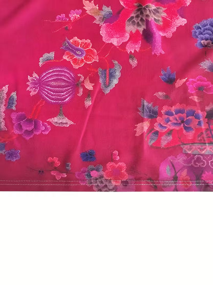 Abito casual da donna con stampa floreale - Rosa