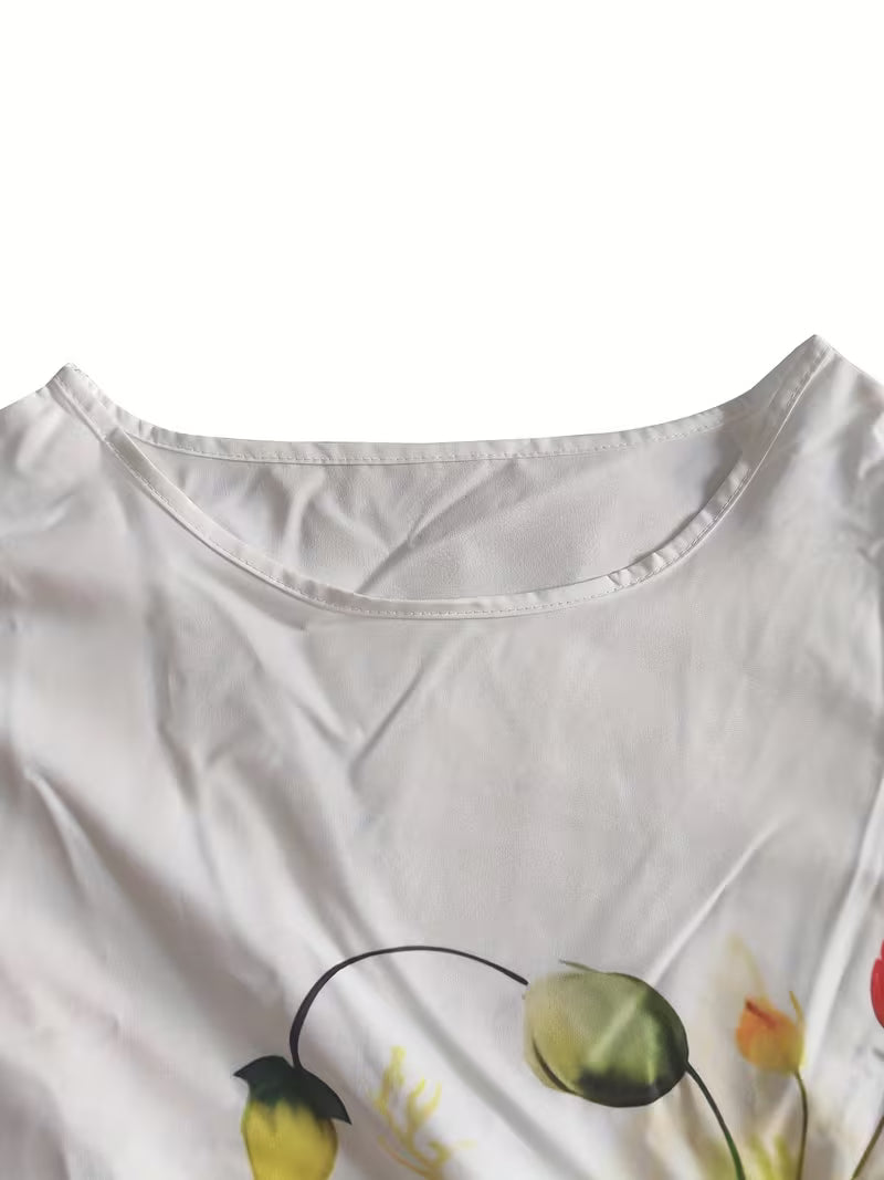 Abito casual da donna con stampa floreale - Tulipano