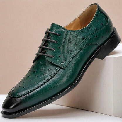 Scarpe Eleganti Tavero in Pelle Pieno Fiore – Nero