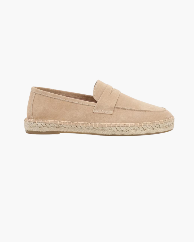 Espadrillas Riviera in camoscio beige - vista 1