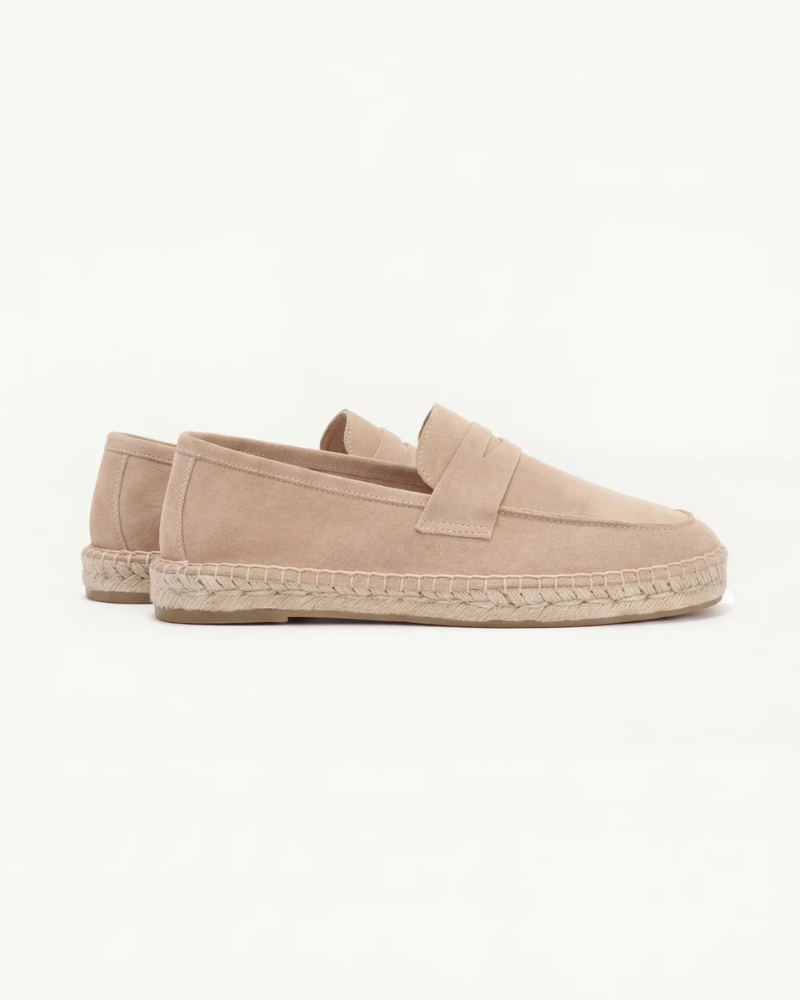 Espadrillas Riviera in camoscio beige - vista 2