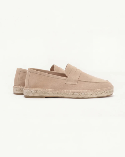 Espadrillas Riviera in camoscio beige - vista 2