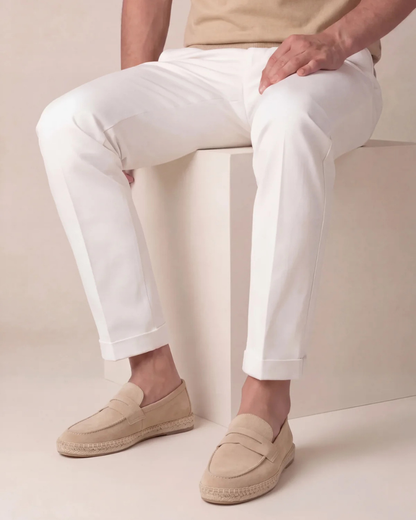 Espadrillas Riviera in camoscio beige - vista 4