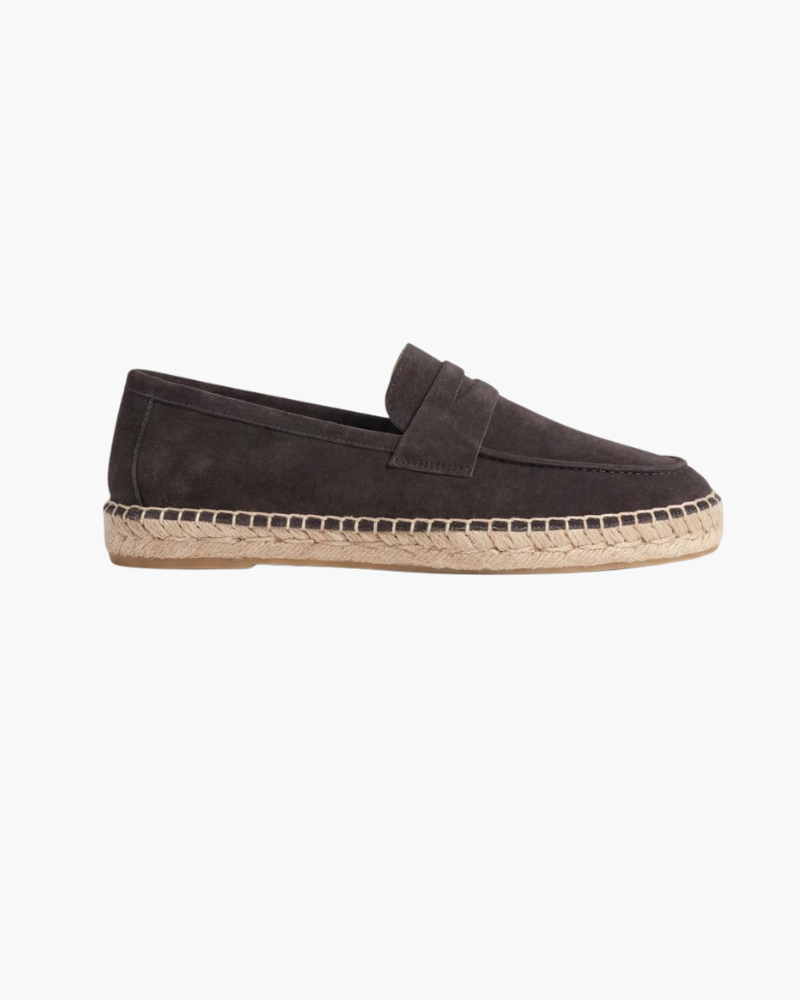 Espadrillas Riviera in camoscio caffè - vista 1