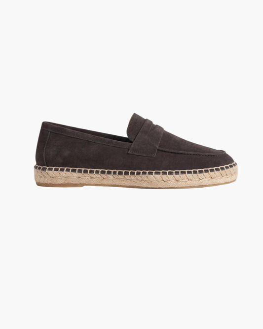 Espadrillas Riviera in camoscio caffè - vista 1