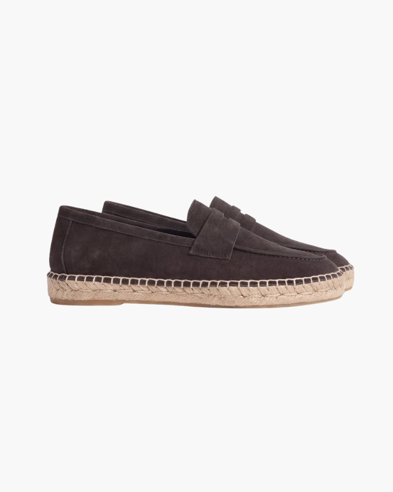 Espadrillas Riviera in camoscio caffè - vista 2