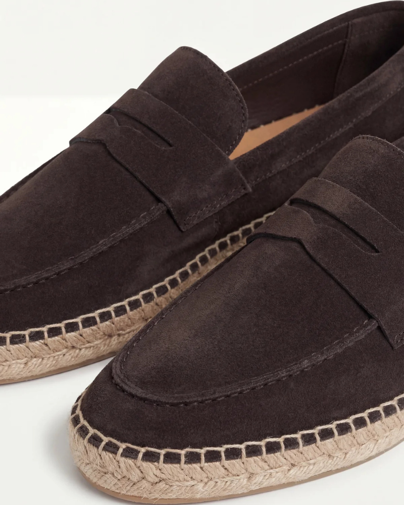 Espadrillas Riviera in camoscio caffè - vista 3