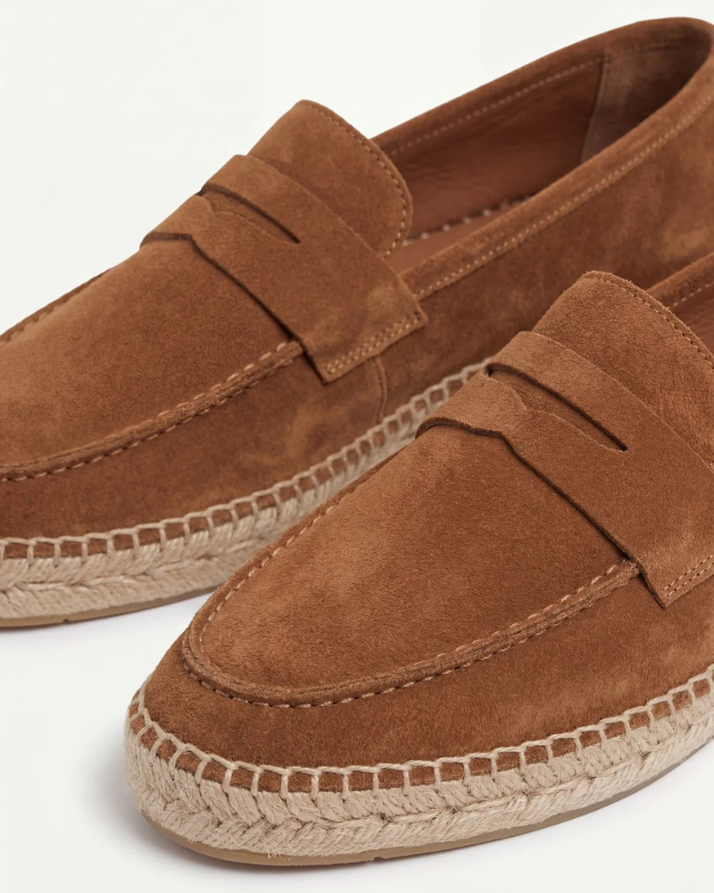 Espadrillas Riviera in camoscio marrone - vista 3