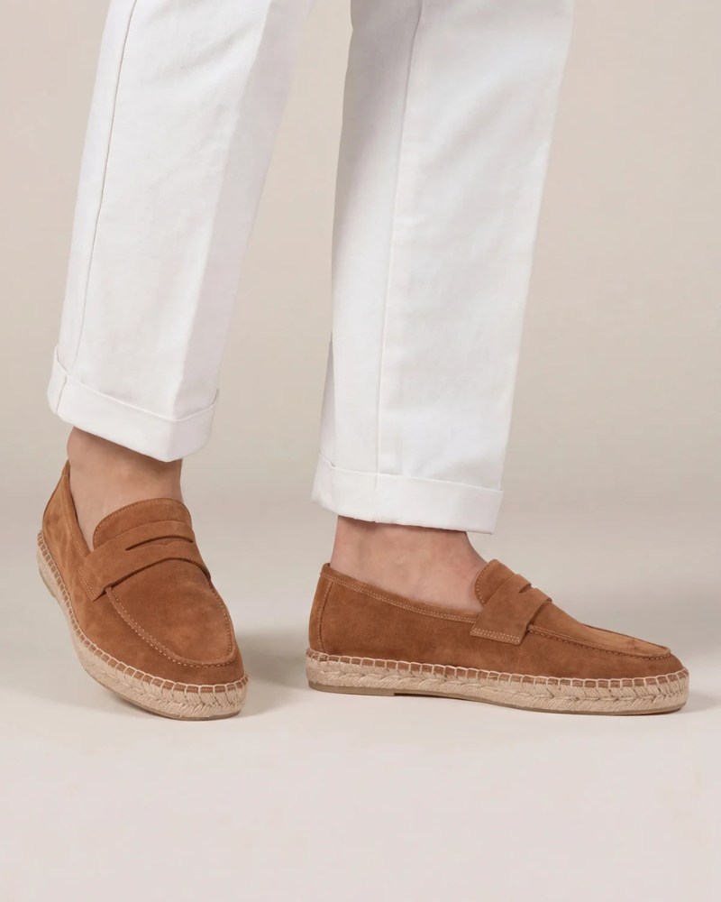 Espadrillas Riviera in camoscio marrone - vista 5
