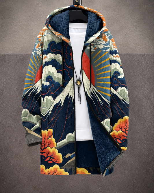 Ezio | Cardigan Artistico con Cappuccio — vista prodotto