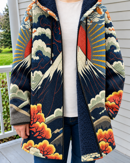 Ezio | Cardigan Artistico con Cappuccio — indossato