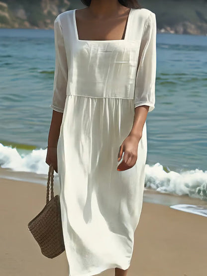 Abito casual bianco da donna