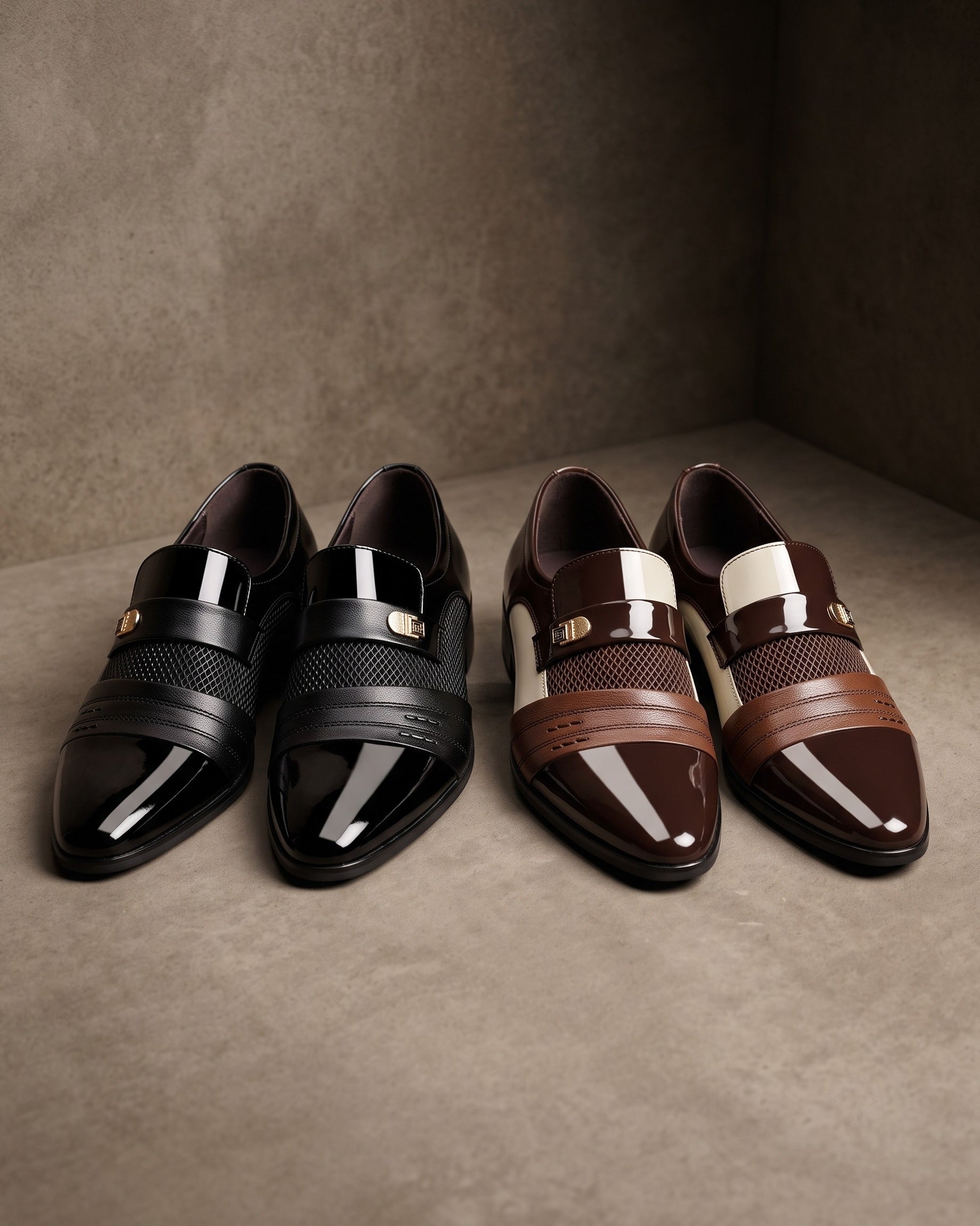 Scarpe Fausto marroni vista dettagliata