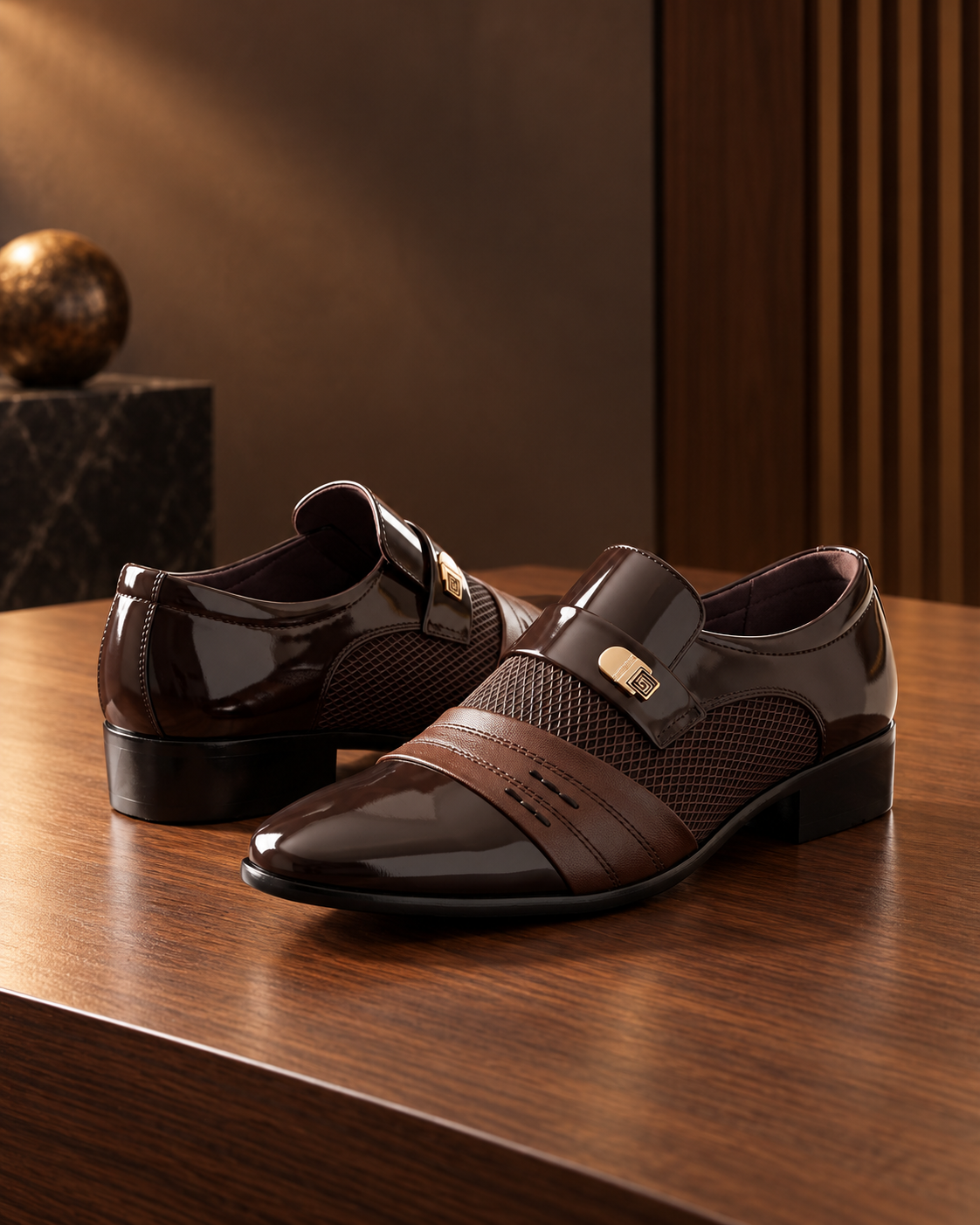 Scarpe monk strap Fausto marroni da uomo