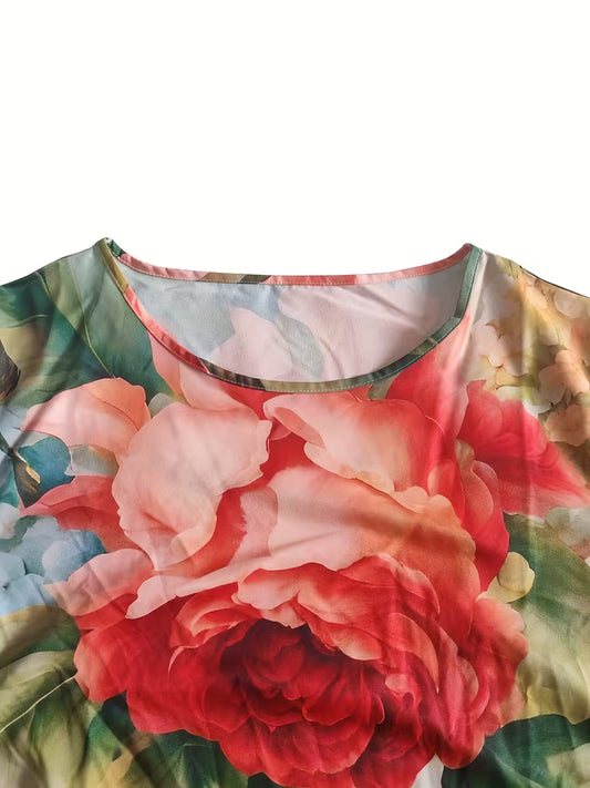 Abito casual da donna con stampa floreale
