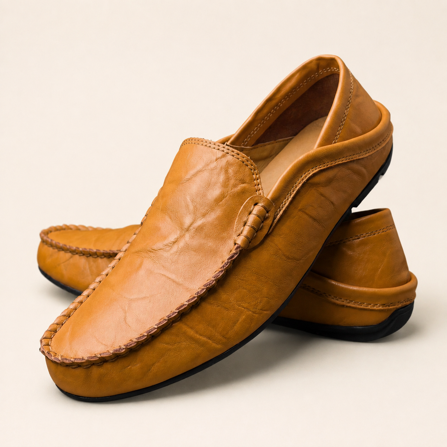 Mocassino Florence in vera pelle Beige - immagine 6