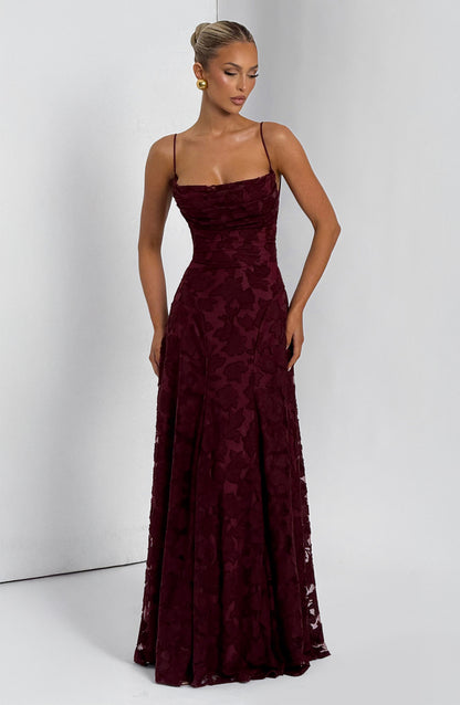 Francis | Abito maxi – Rosso ciliegia