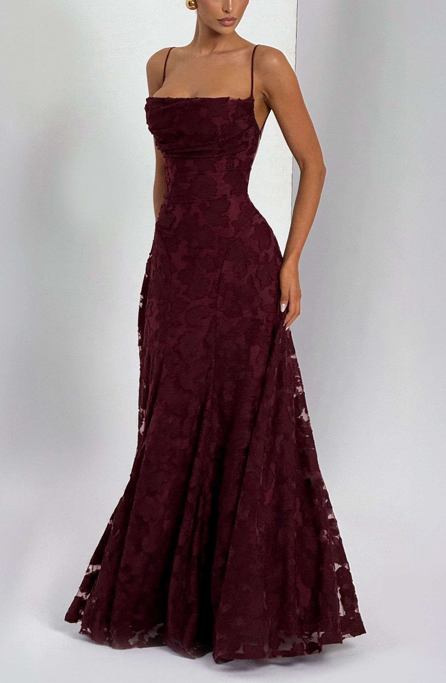 Francis | Abito maxi – Rosso ciliegia
