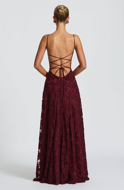 Francis | Abito maxi – Rosso ciliegia