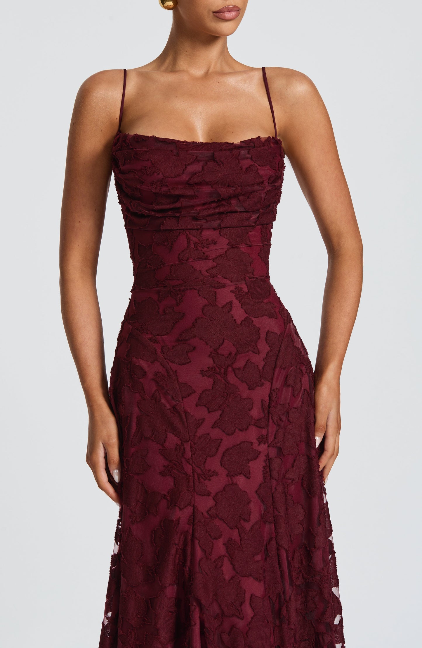 Francis | Abito maxi – Rosso ciliegia