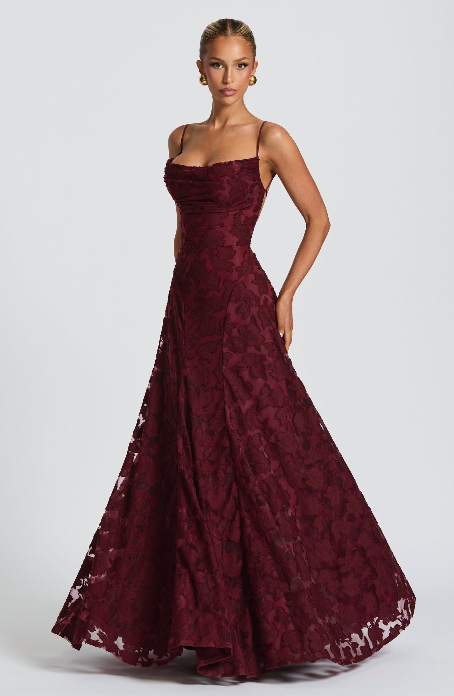 Francis | Abito maxi – Rosso ciliegia