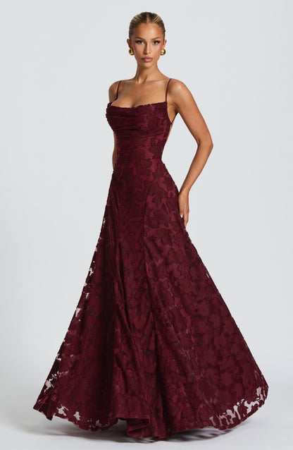Francis | Abito maxi – Rosso ciliegia