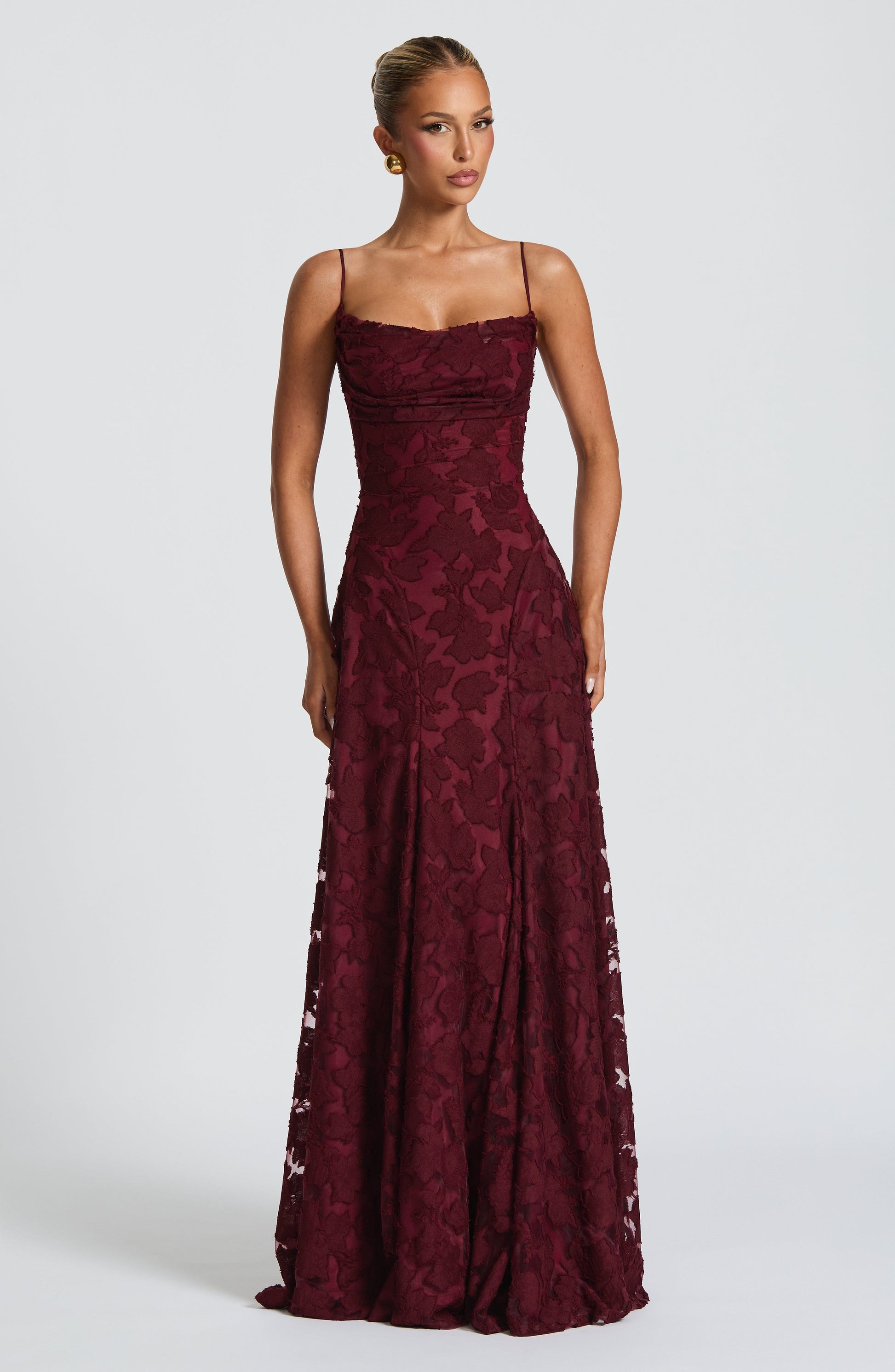 Francis | Abito maxi – Rosso ciliegia