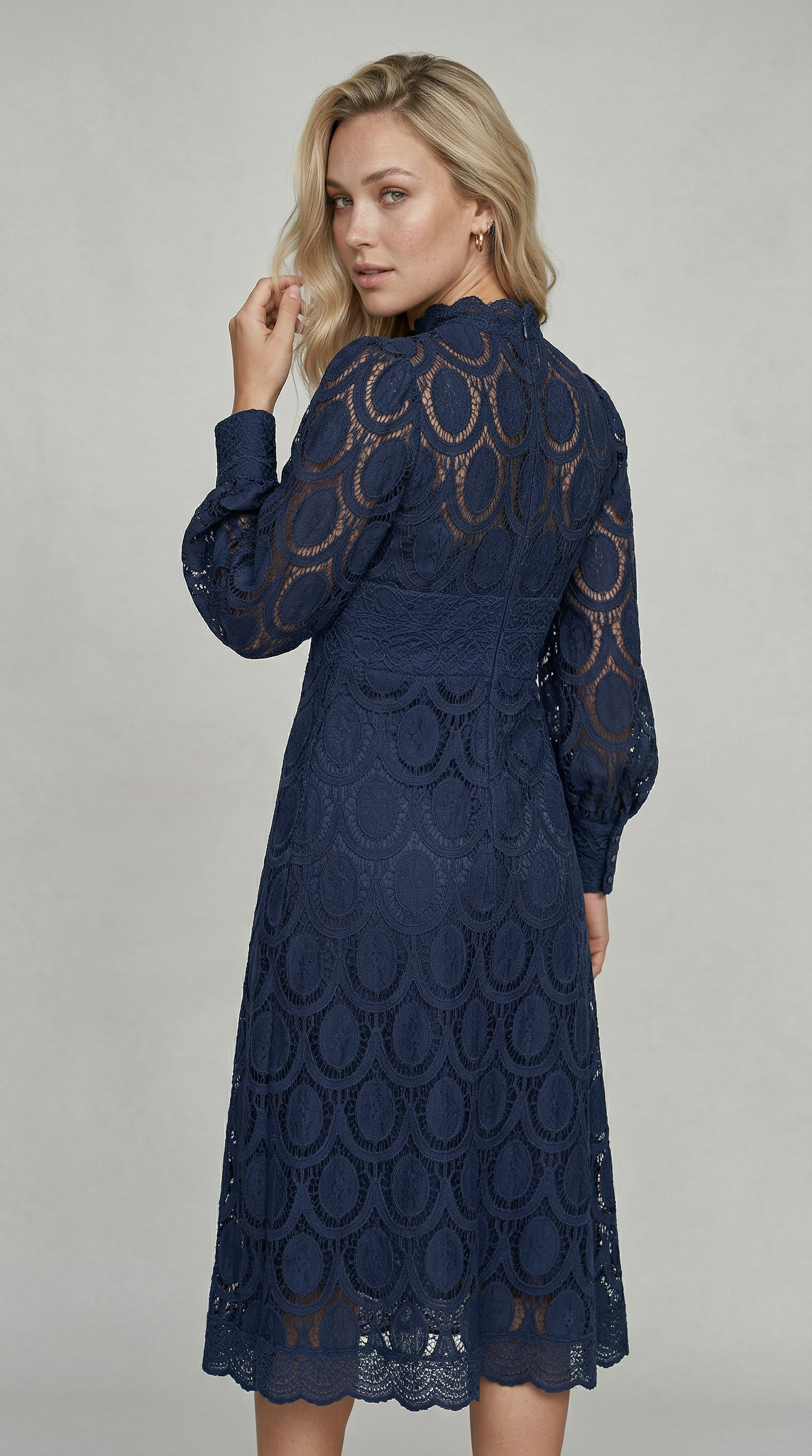 Valentina | Lace Dress - Blu scuro